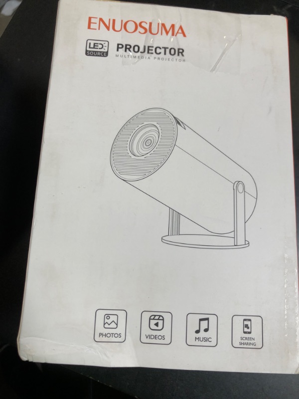 Photo 1 of Mini Projector, Support 4K 1080P Portable Projector with Dual Band WIFI6 5G Wireless 5.2 Bluetooth Android 11, 200 ANSI Lumens, 180° Rotatable, Auto Keystone Correction,35"-130" Screen Video Projector