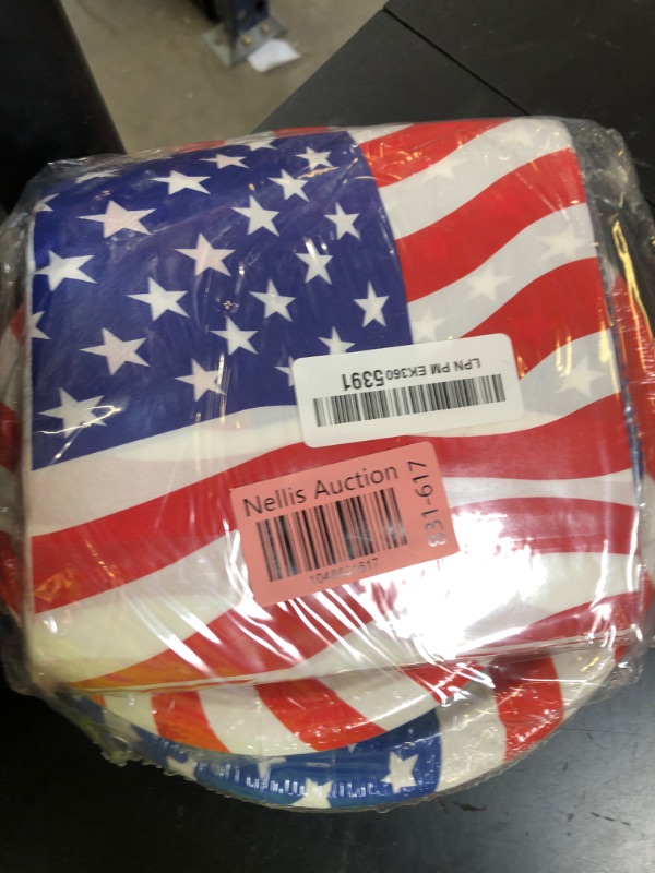 Photo 1 of American Flag Patriotic Party Supplies - 4th of July Paper Plates, Napkins and Forks Set, Disposable Dinner Dessert Plates and Napkins for Memorial Day Independence Day Table Decorations, Serves 24