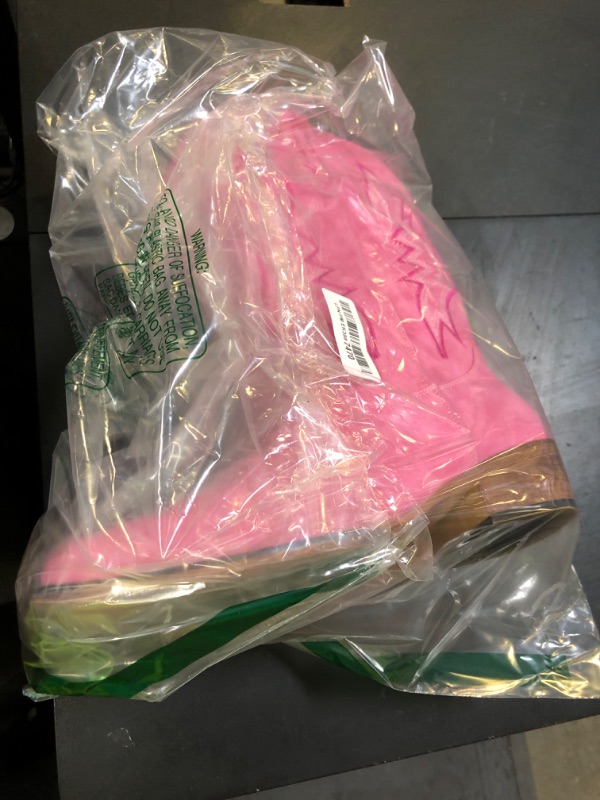 Photo 1 of IUV Women's Pink Western Cowboy Boots, Size 10.5, Medium Width, Block Heel, Pointed Toe, Mid-Calf, Leather Sole