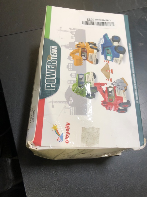 Photo 1 of Olbyefly Construction Toys for 2 3 4 5 Years Old Boys Girls Kids Toddlers, Sandbox Excavator Toy Construction Truck Toys Vehicles Dump Crane Cement Mixer Truck, Christmas Birthday Gifts