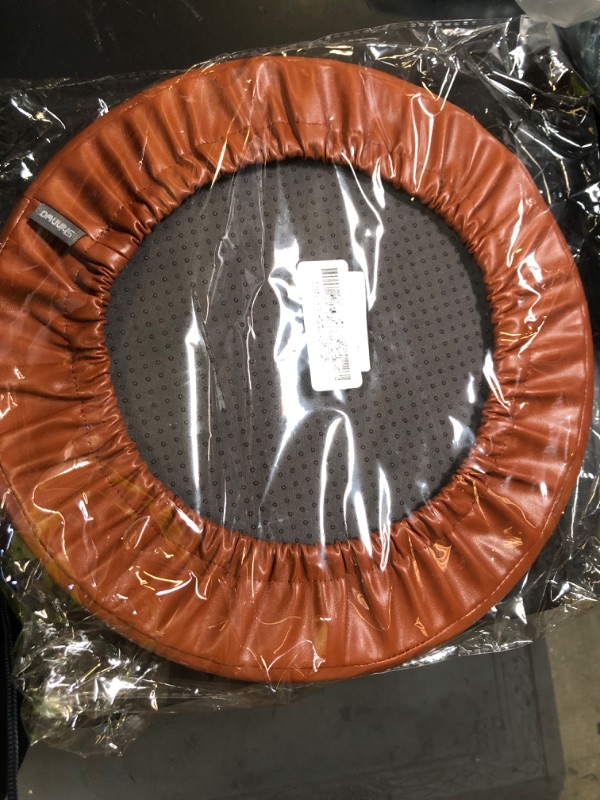 Photo 1 of Shinnwa Bar Stool Cushion Leather Bar Stool Covers Round Waterproof Foam Padded Seat Cushions with Elastic and Non Slip Backing 12 Inch Burnt Orange