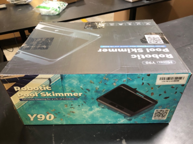 Photo 1 of 2024 Solar Powered Robotic Pool Skimmer Surface Cleaner with Remote Control Dual Charging Options Smart Obstacle Avoidance 12 Hours Continuous Cleaning Ideal for Above Ground Pool
