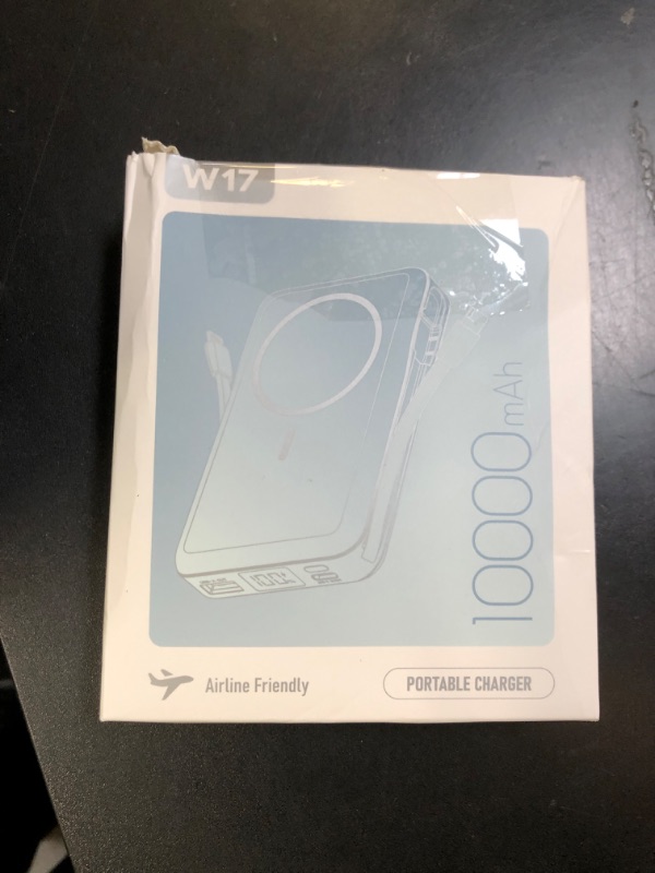 Photo 1 of Magnetic Portable Charger, 10000mAh Power Bank, 5 in 1 Portable Charger with Built in Cable, 20W Fast Charging for Magsafe Battery Pack Compatible with iPhone 16/15/14/13 Pro/Pro Max, Samsung Series