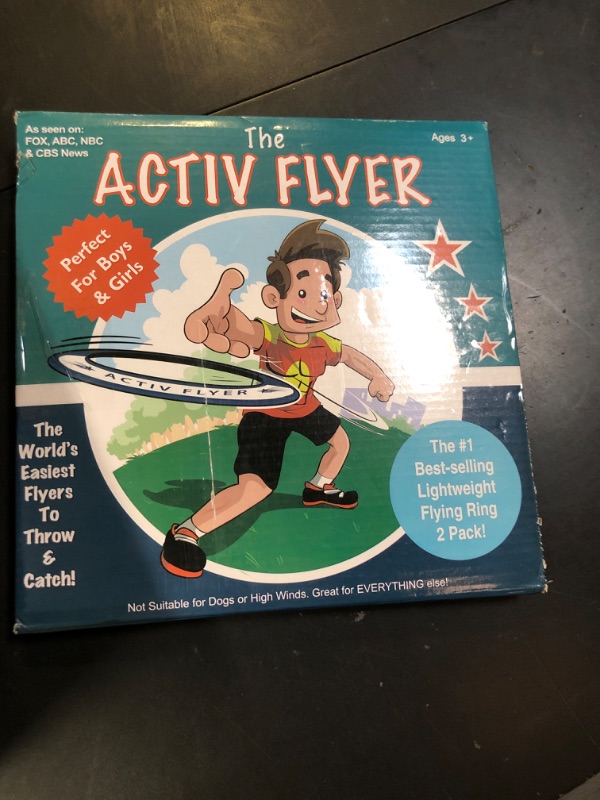 Photo 1 of Activ Life Flying Rings for Kids, Fun Beach Toys, Gifts for Boys Girls Teens, Cool Family Outdoor Games, Play at Swimming Pool, Playground, Basket Fillers Birthday Presents, Navy/Teal