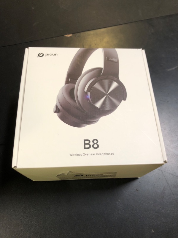 Photo 1 of Picun B8 Bluetooth Headphones, 120H Playtime Headphone Wireless Bluetooth with 3 EQ Modes, Low Latency, Hands-Free Calls, Over Ear Headphones for Travel Home Office Cellphone PC Black