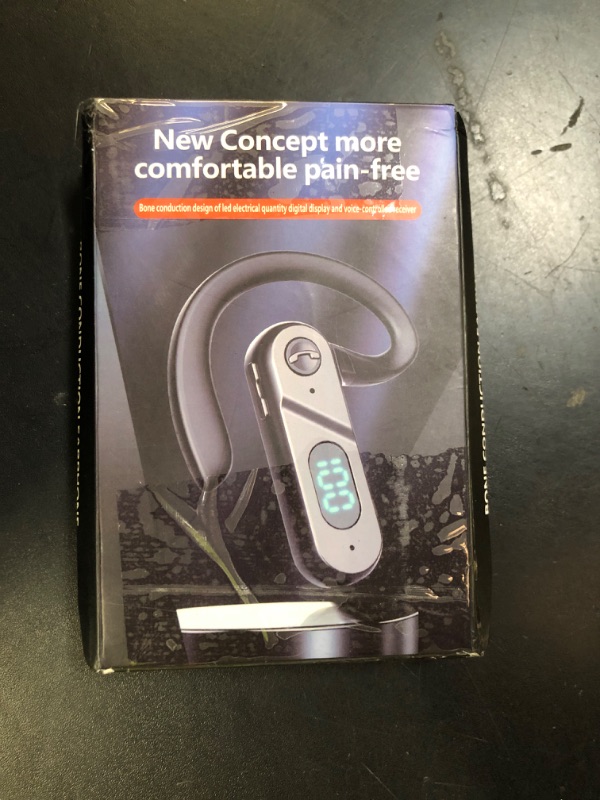 Photo 1 of Uigsas Bluetooth Headset Wireless Bluetooth Earpiece Single Ear Voice Control Answer Earphones for Cell Phone