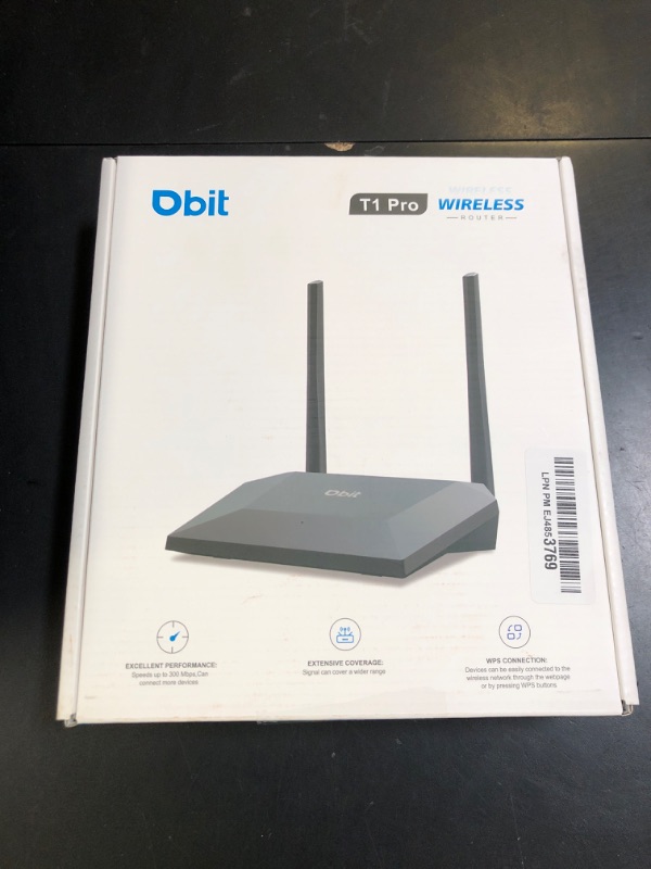 Photo 1 of Dbit N300 Easy Setup Wireless Wi-Fi Router Smart Home Internet Router - 2 x High Power Antennas, Supports Access Point, WISP, Up to 300Mbps (T1 Pro)