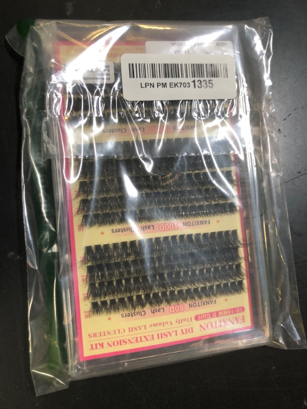 Photo 1 of FANXITON Lash Clusters Thick Lash Clusters D Volume Lash Clusters 80D+100D+120D Eyelash Clusters 10-18mm Eye Lash Clusters Wispy Individual Lashes Sweatproof Clusters Eyelash Extensions