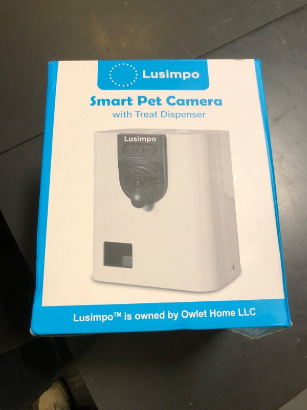 Photo 1 of LUSIMPO Pet Camera with Treat Dispenser, WiFi Smart Dog/Cat Camera, Free App, Tossing for Dogs/Cats, 1080P, Live Video, Auto Night Vision, 2-Way Audio, No Monthly Fee