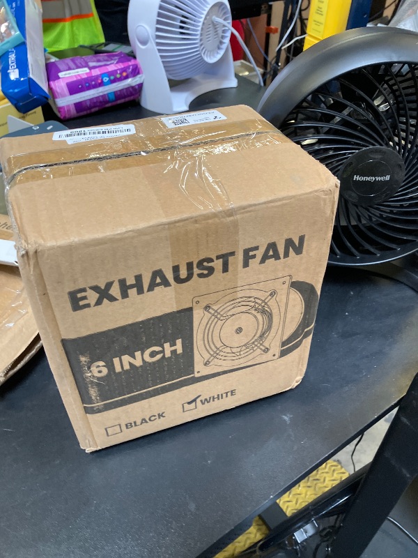 Photo 1 of HG Power 6 Inch Exhaust Fan, 308CFM Wall Exhaust Fan for Kitchen, Metal Extractor Fan for Attic, Garage, Window Ventilation, HVAC System