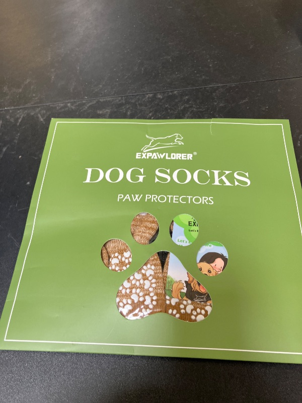 Photo 1 of EXPAWLORER Anti Slip Dog Socks to Prevent Licking Paws, Dog Shoes for Hot Pavement, Dog Booties for Small Medium Large Senior Dogs, Traction Control Boots & Paw Protectors for Hardwood Floors