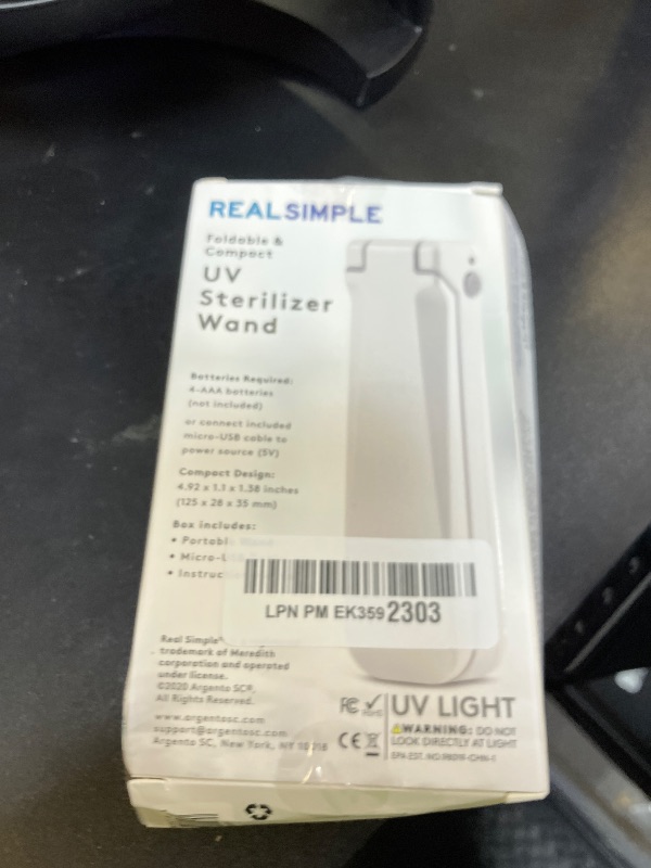 Photo 1 of REAL SIMPLE RS UV Light SANITIZER Wand Foldable