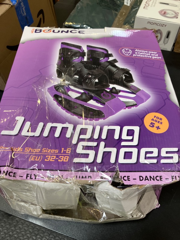 Photo 1 of New Bounce Jumping Shoes - Kangaroo Jumping Moon Shoe for Kids - Ages 8-12 - Size 1-6 (32-38 EU) Purple