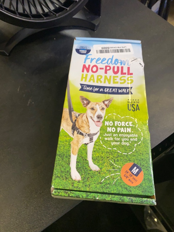 Photo 1 of 2 Hounds Design Freedom No Pull Dog Harness, Adjustable Harness and Leash Set, Easy Walking & Comfortable Control, Fits Small, Medium & Large Dogs, Solid Colors, Made in USA, 5/8" MD, Silver