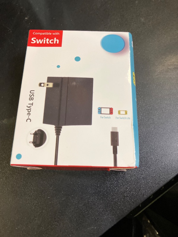 Photo 1 of Charger for Nintendo Switch with 5FT Charging Cable, AC Power Supply Adapter for Nintendo Switch/LITE/OLED Work as Original Charger, Support Switch TV Dock Mode Output 15V2.6A USB C Chargers