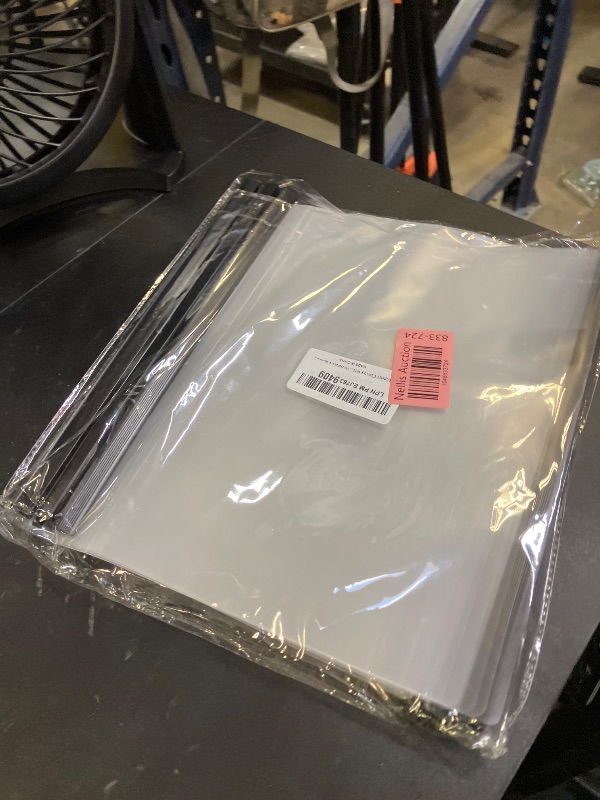 Photo 1 of Report Covers with Sliding Bar, Clear Report Covers for A4 and Letter Size Paper, Resume Covers Presentation Folders File Document Binder for School Business, 70 Sheet Capacity