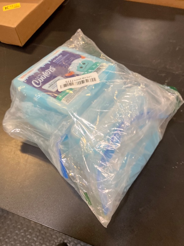 Photo 1 of Cool Coolers By Fit & Fresh 12 Pack Slim Ice Packs, Quick Freeze Space Saving Reusable Ice Packs for Lunch Boxes or Coolers, Clear Blue Kids Ice,12 Pack