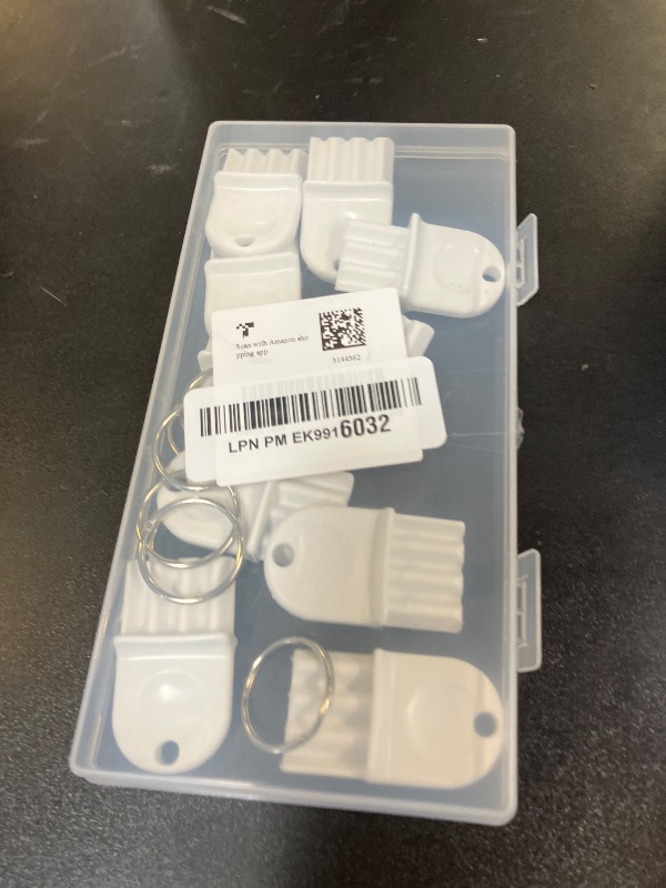 Photo 1 of 10pcs Toilet Paper Dispenser Key, Universal Paper Towel Dispenser Key Replacement Tissue Dispenser Key Hard Plastic Waffle Toilet Paper Dispenser Key for Janitors Maintenance Professionals (White)