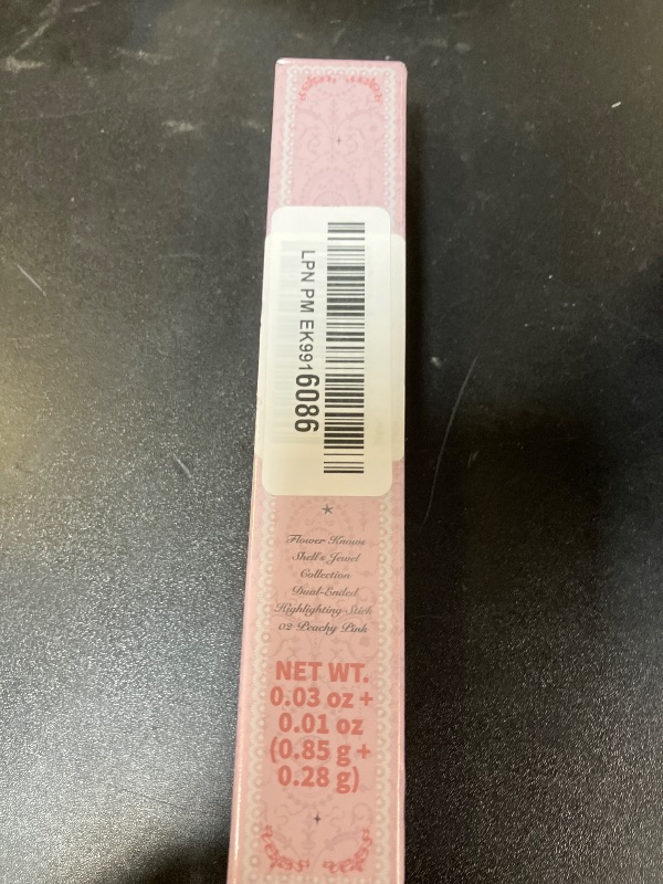 Photo 1 of Flower Knows Shell's Jewel 2-in-1 Dual-Ended Highlighter Stick - Brightening Peachy,Pink Shimmer for Radiant Warmth,Natural Sparkle & Glitter Eyeshadow Stick,Long-Lasting,Smoothly(02 Peachy Pink)