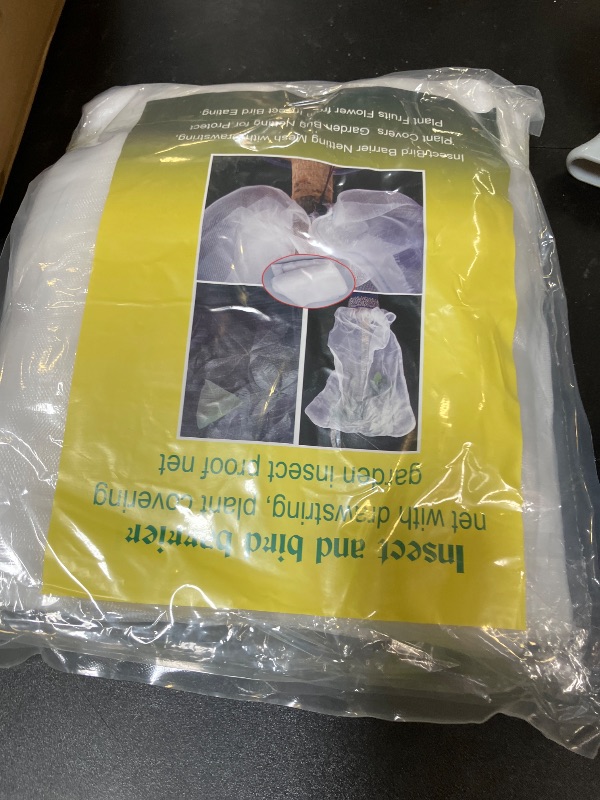 Photo 1 of 10 X 10 Ft Large Fruits Tree Netting Cover with Zipper and Drawstring, Insect Bird Barrier Netting for Garden Protection, Garden Plant Mesh Netting Cover for Cherry Apple Peach Tree Blueberry Bushes