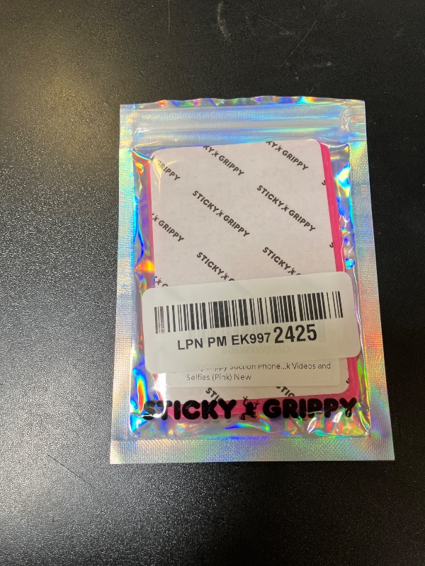 Photo 1 of StickyGrippy Suction Phone Case Mount, Sillicon Adhesive Phone Accessory for iPhone and Android, Hands-Free Fidget Toy Mirror Shower Phone Holder, Tiktok Videos and Selfies (Pink)