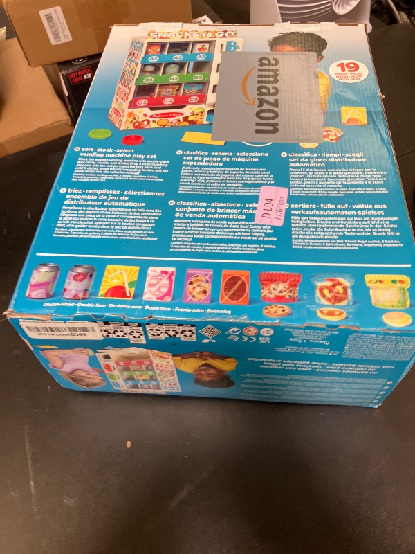 Photo 1 of Melissa & Doug Sort, Stock, Select Wooden Vending Machine Play Set, Wooden Toy Play Food for Boys and for Girls 3+