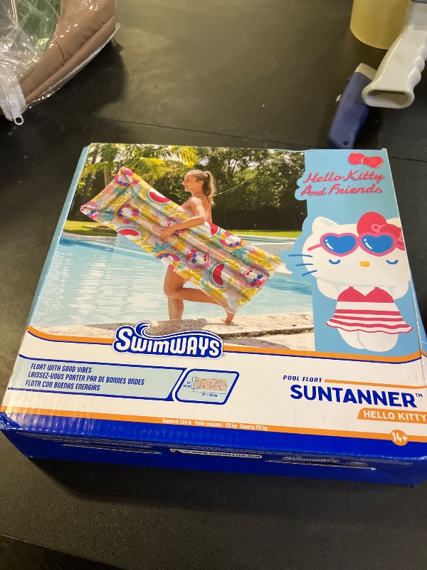 Photo 1 of Swimways Hello Kitty Suntanner Pool Float, Inflatable Pool Floats & Kids Pool Toys, Swimming Pool Accessories & Beach Essentials for Teens Aged 14 & Up