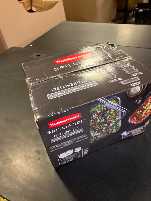 Photo 1 of Rubbermaid Brilliance Food Storage Containers, Set of 5 (10 Pieces), BPA-Free, Leak-Proof, Clear