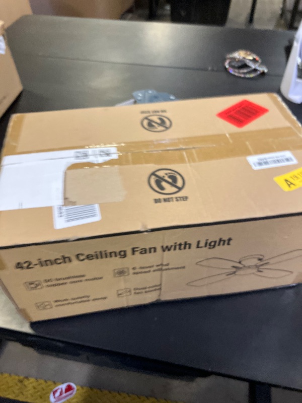 Photo 1 of LEDIARY 42 inch Ceiling Fans with Lights and Remote Control,Flush Mount Ceiling Fan with Quiet Reversible DC Motor,Black Modern Low Profile Ceiling Fan with Light for Bedroom Living Room Patio