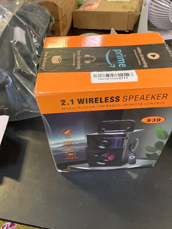 Photo 1 of Bluetooth Speaker, Portable Bluetooth Speakers with Subwoofer Wireless Stereo Sound Rich Bass Outdoor Party Speakers Support Remote Control FM Radio LED Lights