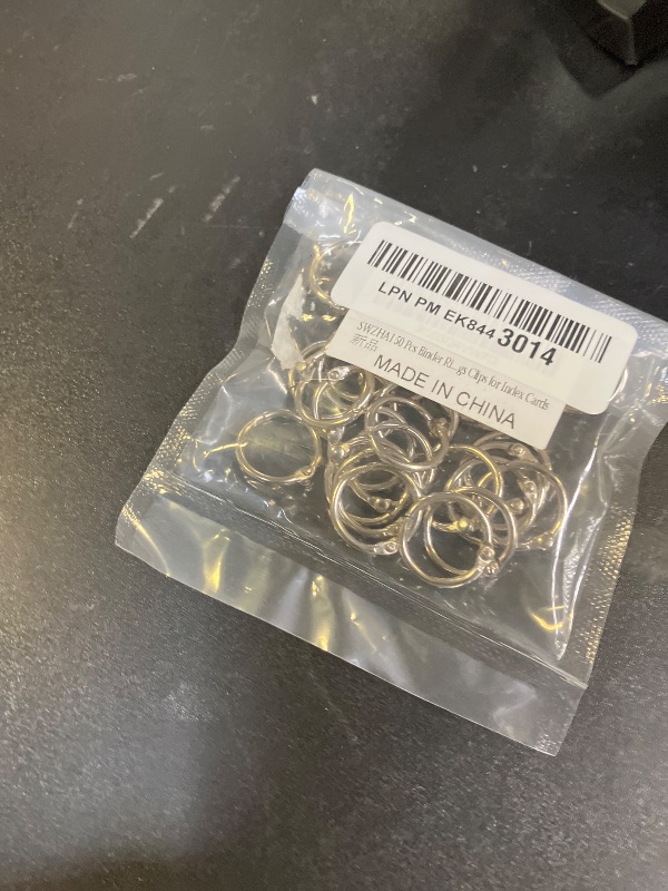 Photo 1 of SWZHAI 50 Pcs Binder Rings 0.5 Inch, Nickel Plated Steel Paper Rings Office Book Rings Small Key Rings, Metal Loose Leaf Binder Rings Clips for Index Cards
