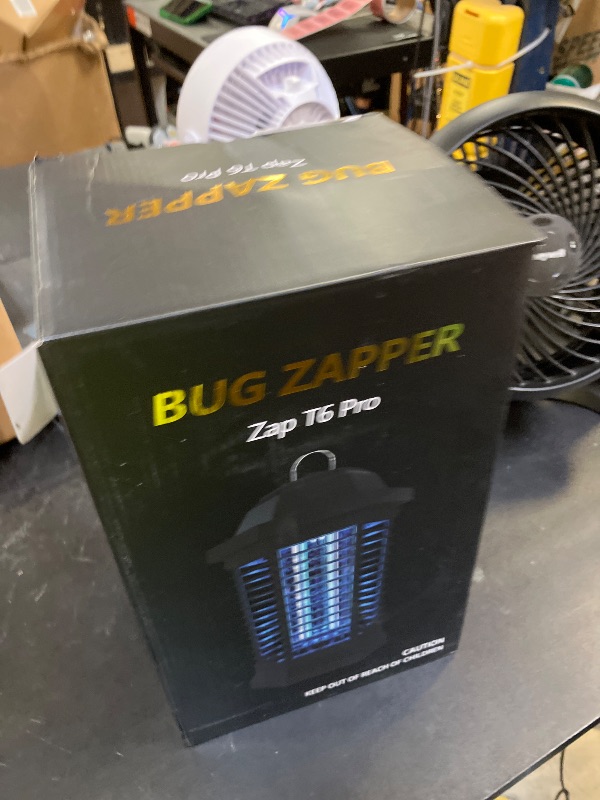Photo 1 of GOOTOP Bug Zapper Outdoor, Mosquito Zapper, Electric Fly Zapper, Mosquito Killer, Fly Traps, 3 Prong Plug, Flying Insects Zapper Indoor Outdoor 90-130V, 4200V, ABS Plastic Outer (Black)