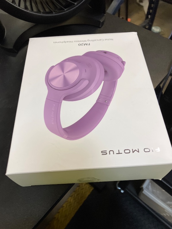 Photo 1 of FIO MOTUS Noise Cancelling Headphones: Wireless Over Ear Bluetooth Headphones with 130H Playtime - Hi-Res Sound Custom EQ via App Deep Bass Comfort Fit Ear Cups for Travel Home Office