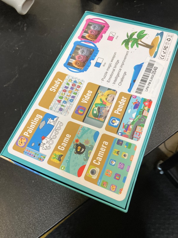 Photo 1 of PEICHENG Kids Tablet 7 inch Android 12.0 for Toddler, 4GB RAM 32GB ROM Bluetooth IPS Screen Parental Control Dual Camera Shockproof Case for Educational Games, (1PCS, Rose Red)