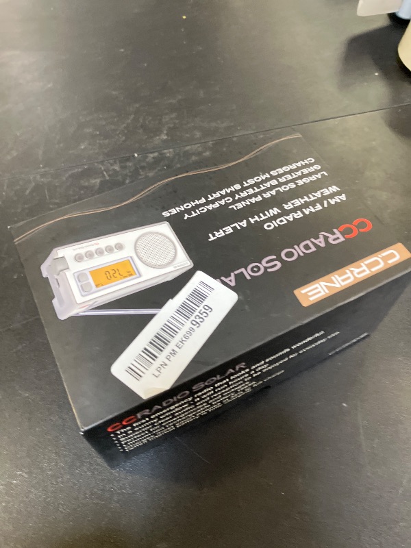 Photo 1 of C. Crane CCRadio Solar Wind-Up Portable Emergency Crank Digital Radio AM, FM, NOAA Weather & Alert, Built-in LED Flashlight and Cellphone Charger, Battery Operated & Everyday Use