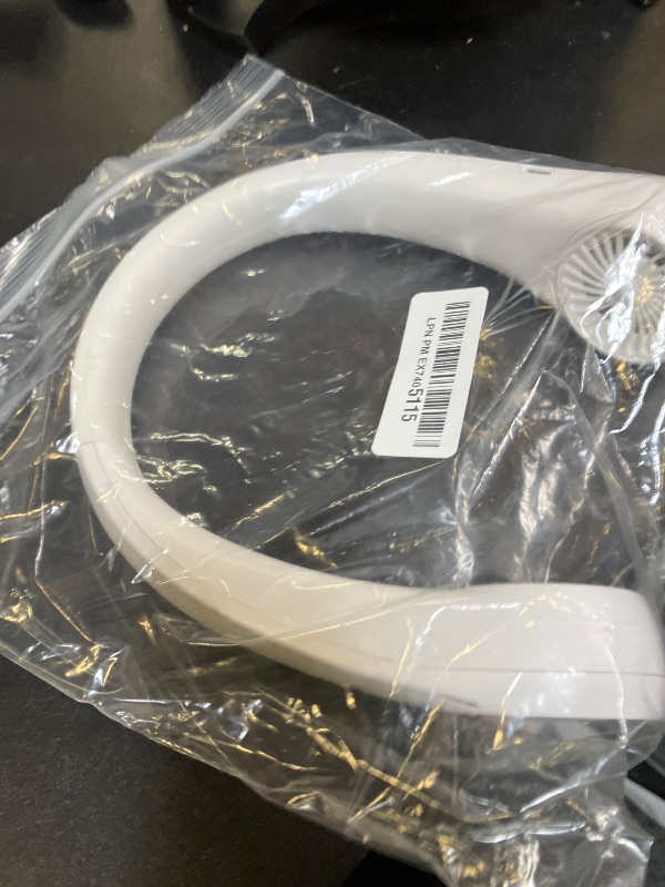 Photo 1 of CIVPOWER Neck Fan: Portable Personal Neck Cooling Rechargeable Bladeless Fan - Hands Free 3 Speed 4000 mAh Battery USB Operated Wearable Headphone Design - for Men Women Outdoor Indoor (White)