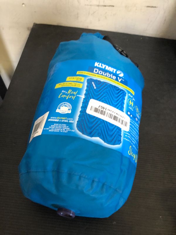 Photo 1 of KLYMIT Double V Inflatable Sleeping Pad | Thick, Lightweight, Easy to Inflate, Foldable Air Bed Mattress for Camping & Backpacking