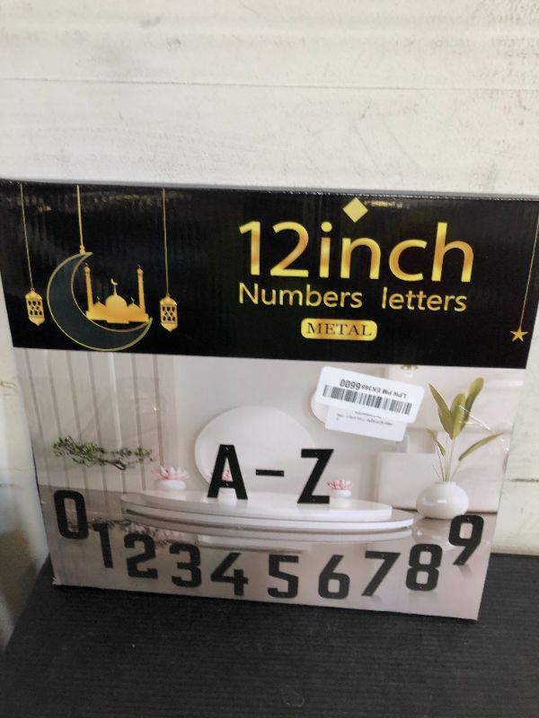 Photo 1 of 12 Inch Metal Modern House Numbers, House Address Letters and Numbers for Outside Signs - Metal Letters Door Numbers Signage Street Address Plaque for Garden Door Mailbox Decor (Number 6)