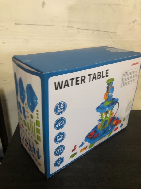 Photo 1 of JUKUDAHU Water Table for Kids Ages 4-8 with Water Pumb, Summer Outdoor Sand Water Table for Boys Girls, Kids Water and Sand Activity Sensory Toys for Toddlers Age 3-8