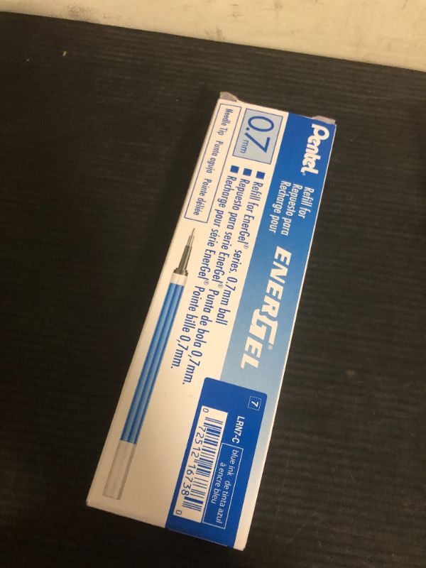 Photo 1 of Pentel Refill Ink for EnerGel Liquid Gel Pen, (0.7mm), Needle Tip, Blue Ink, 1 - Pack (LRN7-C)