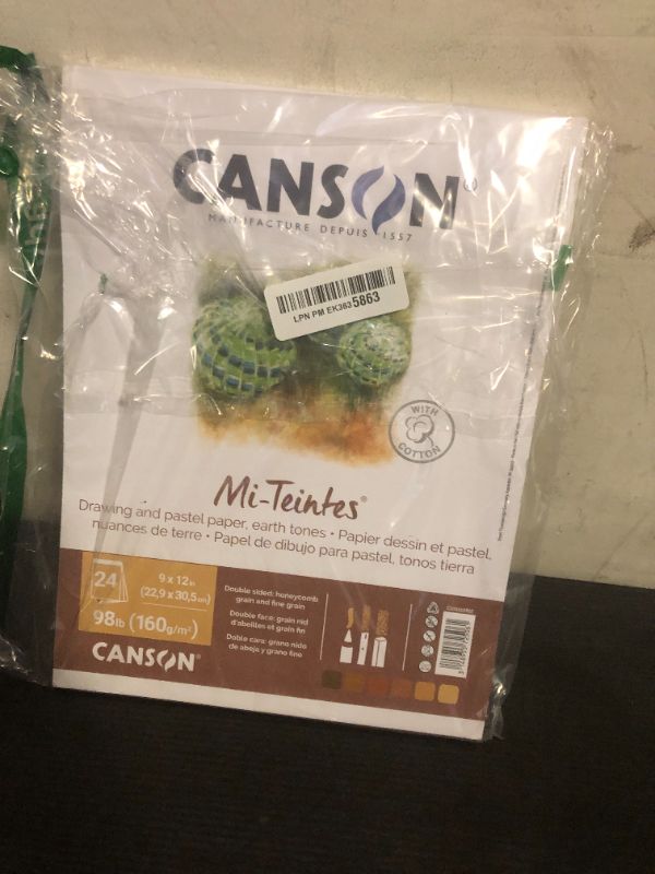 Photo 1 of Canson Artist Series Mi-Teintes Pastel Paper, Earth Tones, Foldover Pad, 9x12 inches, 24 Sheets (98lb/160g) - Artist Paper for Adults and Students, Beige