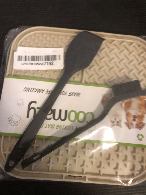 Photo 1 of Coomazy Lick Mat for Dog and Cat, Slow Feeder & Non-Slip Design, Boredom and Anxiety Reducer, Suitable for Food, Treats, Yogurt, Peanut Butter and Liver Paste, Non-Toxic, 2-Packs