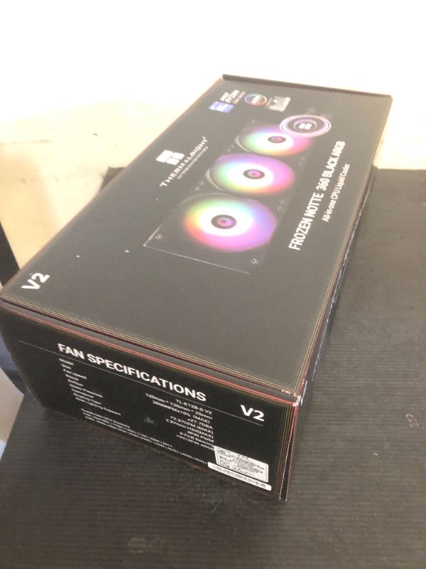 Photo 1 of Thermalright Frozen Notte 360 Black ARGB V2 Water Cooling CPU Cooler, 360 Black CPU Cooler Specifications, 3×120mm PWM Fans, S-FDB Bearings, Suitable for AMD/AM4, Intel LGA 1700/1150/1151/1200/2011