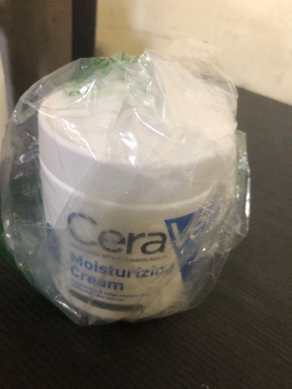 Photo 1 of CeraVe Moisturizing Cream, Body and Face Moisturizer for Dry Skin, Body Cream with Hyaluronic Acid and Ceramides, Daily Moisturizer, Oil-Free, Fragrance Free, Non-Comedogenic, 19 Ounce