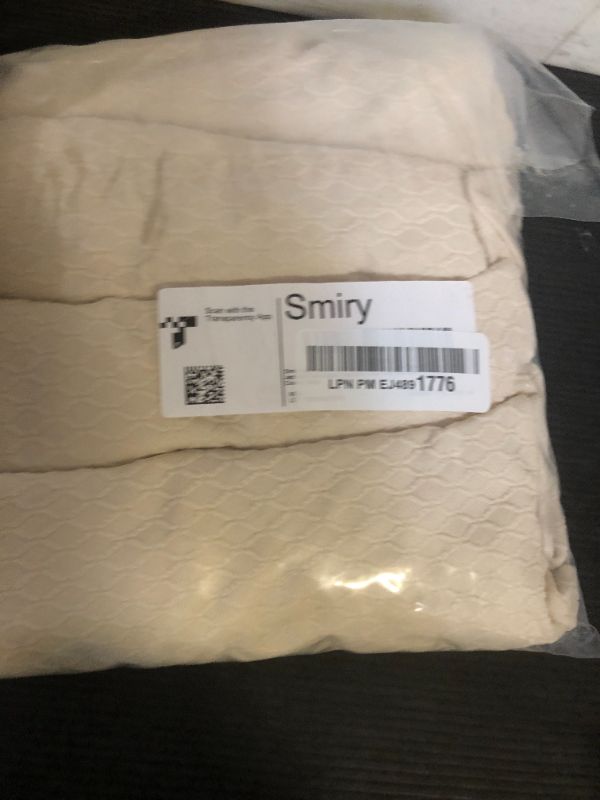 Photo 1 of Smiry Waterproof Seat Covers for Dining Room Chairs Set of 4, Stretch Jacquard Removable Washable Chair Seat Slipcovers Protector, No Rear Covers, Beige