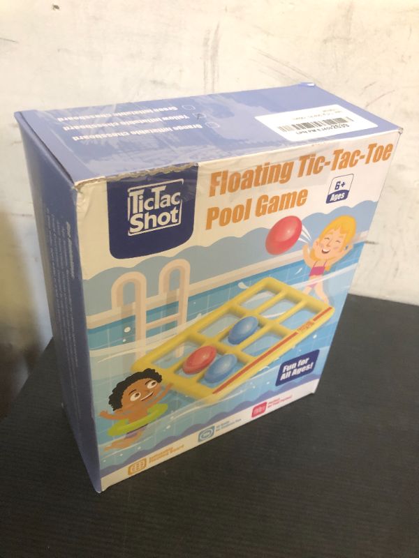 Photo 1 of TicTac Shot Pool Toys Games Set- Tic-Tac-Toe Inflatable Pool Toy with 10 Balls - for Adults Teens Kids 2-10 Players