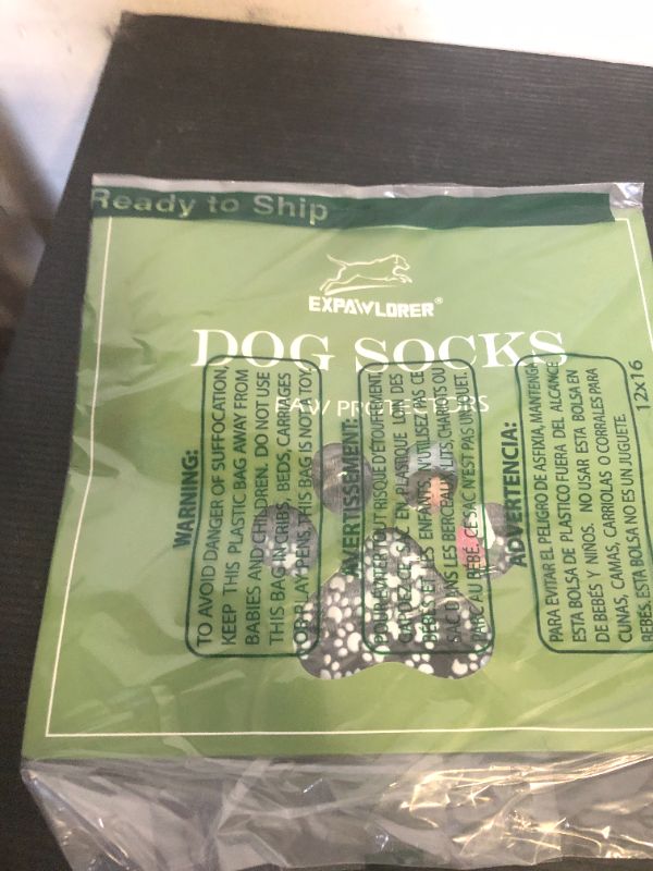 Photo 1 of EXPAWLORER 6Pcs Anti-Slip Dog Socks to Prevent Licking Paws,Dog Shoes for Hot/Cold Pavement,Best Paw Protector Traction Control on Hardwood Floor,Dog Booties for Puppy Small Medium Large Senior Dogs