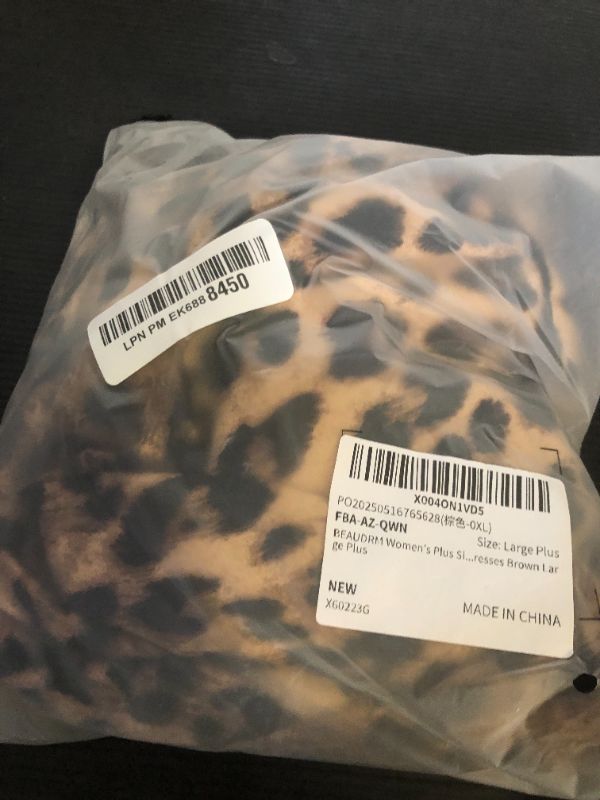 Photo 1 of MakeMeChic Women's Leopard Print Lace V Neck Cami Dress Spaghetti Strap Tie Front Club Mini Dresses Rave Outfits Multicolor Large