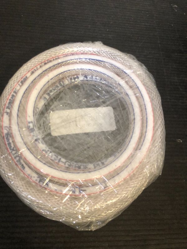 Photo 1 of QuQuyi 1/4" ID x 3/8" OD Soft Braided PVC Tubing, Clear Flexible PVC Tube Vinyl Hose Water Oil Winter antifreeze & Soft for Four Seasons (10Ft length)