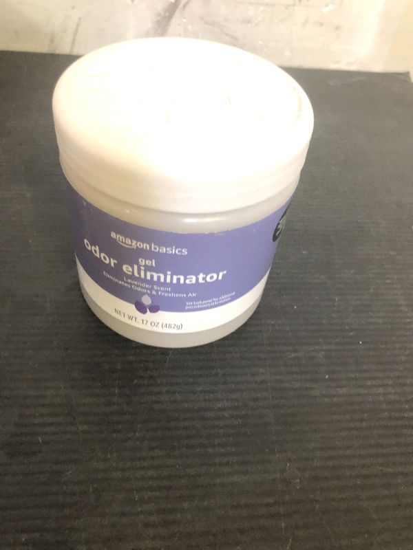 Photo 1 of Amazon Basics Gel Odor Eliminator, Activated Charcoal, Lavender, 17 Oz, Pack of 1